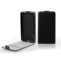 CUSTODIA FLIP VERTICALE SLIM PELLE per SAMSUNG I8190 GALAXY S3, I8200 GALAXY S3 MINI VE MINI CON INTERNO IN TPU COLORE NERO