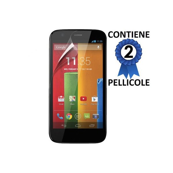 PELLICOLA PROTEGGI DISPLAY per MOTOROLA MOTO G, X1032 CONFEZIONE 2 PEZZI