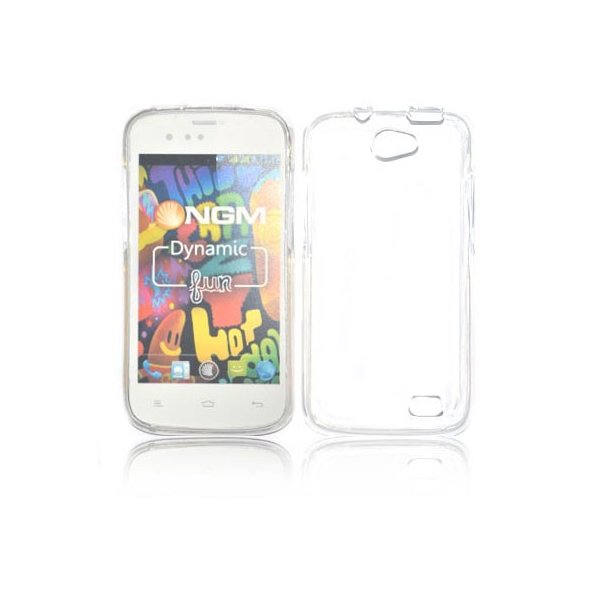 CUSTODIA GEL TPU SILICONE per NGM DYNAMIC FUN COLORE BIANCO-TRASPARENTE