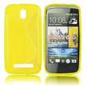 CUSTODIA GEL TPU SILICONE DOUBLE per HTC DESIRE 500 COLORE GIALLO