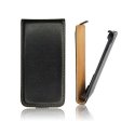 CUSTODIA FLIP VERTICALE SLIM PELLE per HUAWEI ASCEND W2 COLORE NERO