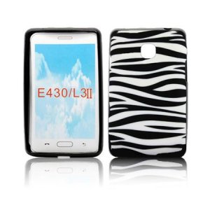 CUSTODIA GEL TPU SILICONE per LG OPTIMUS L3 II, E430 FANTASIA ZEBRA