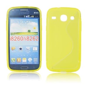 CUSTODIA GEL TPU SILICONE per SAMSUNG I8260 GALAXY CORE, I8262 GALAXY CORE DUOS COLORE GIALLO