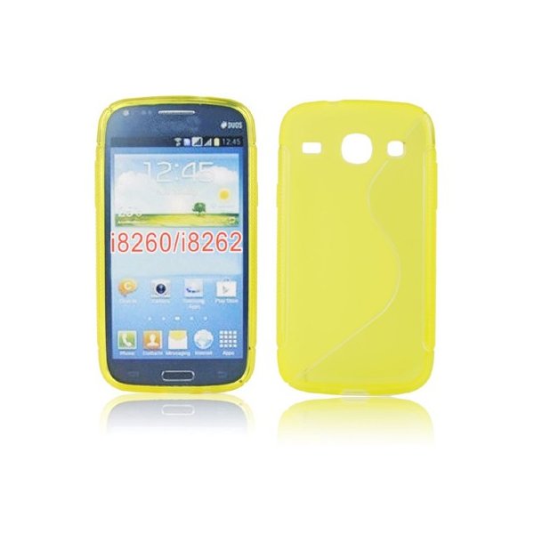 CUSTODIA GEL TPU SILICONE per SAMSUNG I8260 GALAXY CORE, I8262 GALAXY CORE DUOS COLORE GIALLO