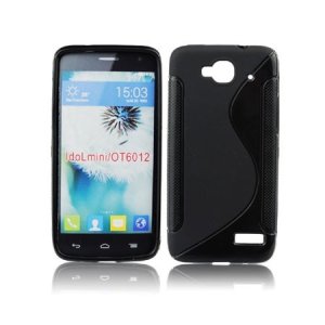 CUSTODIA GEL TPU SILICONE DOUBLE per ALCATEL ONE TOUCH IDOL MINI 6012 COLORE NERO