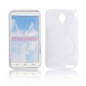 CUSTODIA GEL TPU SILICONE DOUBLE per ALCATEL ONE TOUCH 6040 IDOL X SLATE COLORE BIANCO