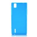 CUSTODIA GEL TPU SILICONE LUCIDA per HUAWEI ASCEND P2 COLORE BLU