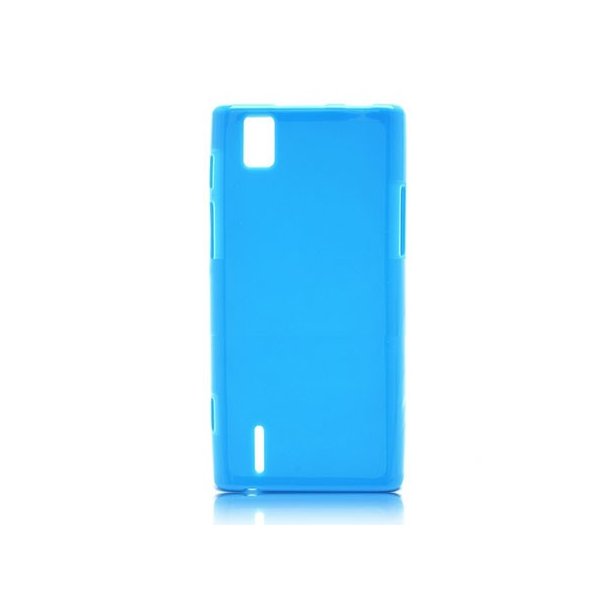 CUSTODIA GEL TPU SILICONE LUCIDA per HUAWEI ASCEND P2 COLORE BLU