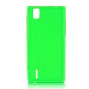 CUSTODIA GEL TPU SILICONE LUCIDA per HUAWEI ASCEND P2 COLORE VERDE