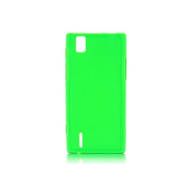 CUSTODIA GEL TPU SILICONE LUCIDA per HUAWEI ASCEND P2 COLORE VERDE