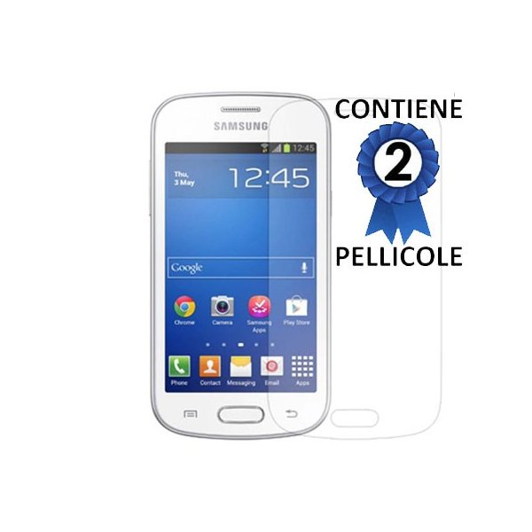 PELLICOLA PROTEGGI DISPLAY per SAMSUNG S7390 GALAXY FRESH, S7390 GALAXY TREND LITE, S7392 GALAXY FRESH DUOS CONFEZIONE 2 PEZZI