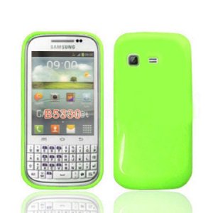 CUSTODIA GEL TPU SILICONE LUCIDA per SAMSUNG B5330 GALAXY CHAT COLORE VERDE