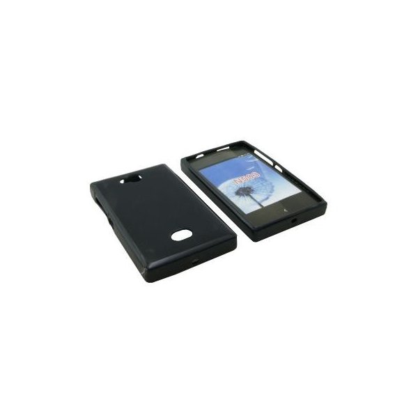 CUSTODIA GEL TPU SILICONE per NOKIA ASHA 503 COLORE NERO