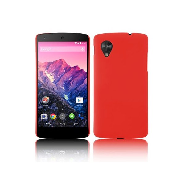 CUSTODIA per LG NEXUS 5 (D820) BACK RIGIDA COLORE ROSSO