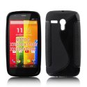 CUSTODIA GEL TPU SILICONE DOUBLE per MOTOROLA MOTO G X1032, MOTO G 4G XT1039 COLORE NERO