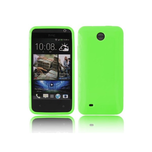 CUSTODIA GEL TPU SILICONE LUCIDA per HTC DESIRE 300 COLORE VERDE