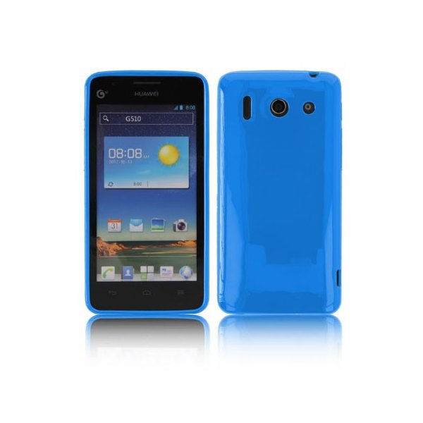 CUSTODIA GEL TPU SILICONE LUCIDA per HUAWEI ASCEND G510, U8951 DAYTONA COLORE BLU