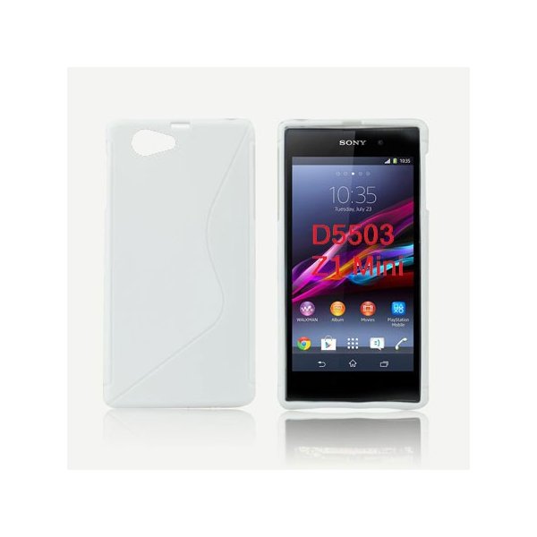 CUSTODIA GEL TPU SILICONE DOUBLE per SONY XPERIA Z1 COMPACT, XPERIA Z1 MINI, D5503 COLORE BIANCO