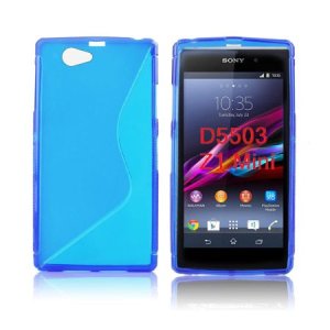 CUSTODIA GEL TPU SILICONE DOUBLE per SONY XPERIA Z1 COMPACT, XPERIA Z1 MINI, D5503 COLORE BLU