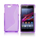 CUSTODIA GEL TPU SILICONE DOUBLE per SONY XPERIA Z1 COMPACT, XPERIA Z1 MINI, D5503 COLORE VIOLA