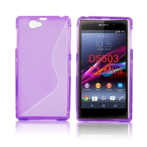 CUSTODIA GEL TPU SILICONE DOUBLE per SONY XPERIA Z1 COMPACT, XPERIA Z1 MINI, D5503 COLORE VIOLA