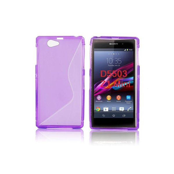 CUSTODIA GEL TPU SILICONE DOUBLE per SONY XPERIA Z1 COMPACT, XPERIA Z1 MINI, D5503 COLORE VIOLA