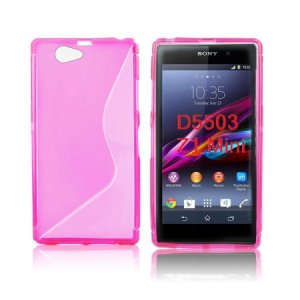 CUSTODIA GEL TPU SILICONE DOUBLE per SONY XPERIA Z1 COMPACT, XPERIA Z1 MINI, D5503 COLORE ROSA