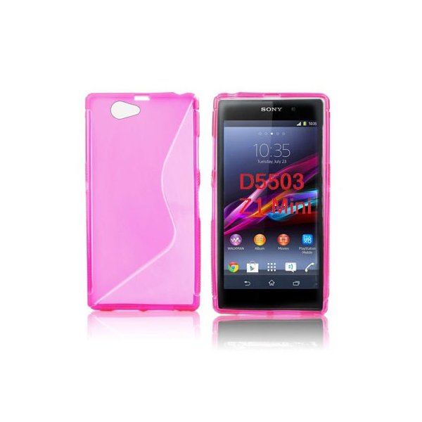 CUSTODIA GEL TPU SILICONE DOUBLE per SONY XPERIA Z1 COMPACT, XPERIA Z1 MINI, D5503 COLORE ROSA