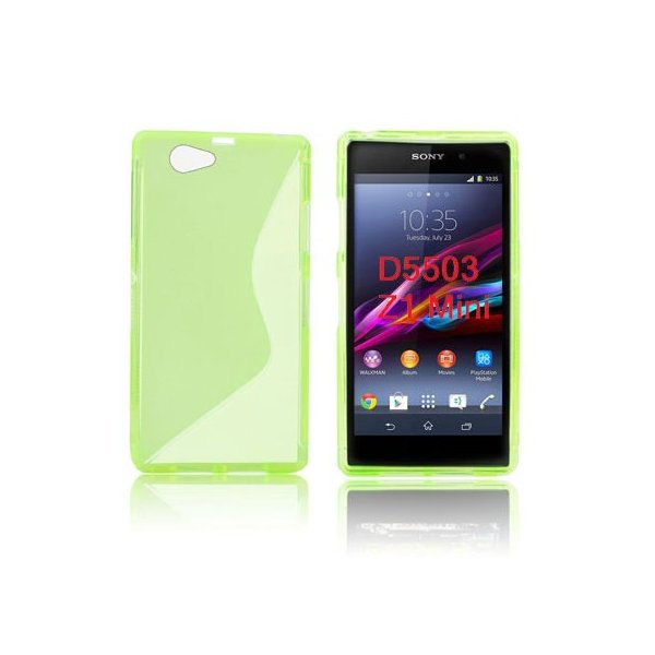 CUSTODIA GEL TPU SILICONE DOUBLE per SONY XPERIA Z1 COMPACT, XPERIA Z1 MINI, D5503 COLORE VERDE