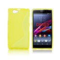 CUSTODIA GEL TPU SILICONE DOUBLE per SONY XPERIA Z1 COMPACT, XPERIA Z1 MINI, D5503 COLORE GIALLO