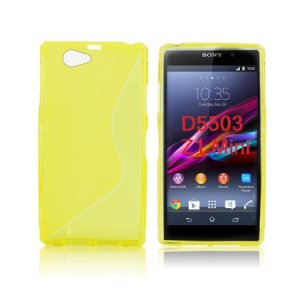 CUSTODIA GEL TPU SILICONE DOUBLE per SONY XPERIA Z1 COMPACT, XPERIA Z1 MINI, D5503 COLORE GIALLO