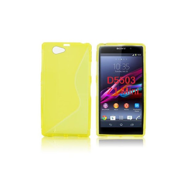 CUSTODIA GEL TPU SILICONE DOUBLE per SONY XPERIA Z1 COMPACT, XPERIA Z1 MINI, D5503 COLORE GIALLO