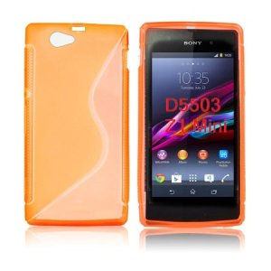 CUSTODIA GEL TPU SILICONE DOUBLE per SONY XPERIA Z1 COMPACT, XPERIA Z1 MINI, D5503 COLORE ARANCIONE