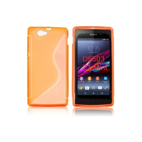 CUSTODIA GEL TPU SILICONE DOUBLE per SONY XPERIA Z1 COMPACT, XPERIA Z1 MINI, D5503 COLORE ARANCIONE