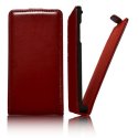 CUSTODIA FLIP VERTICALE SLIM PELLE per LG OPTIMUS 4X HD P880 COLORE BORDEAUX