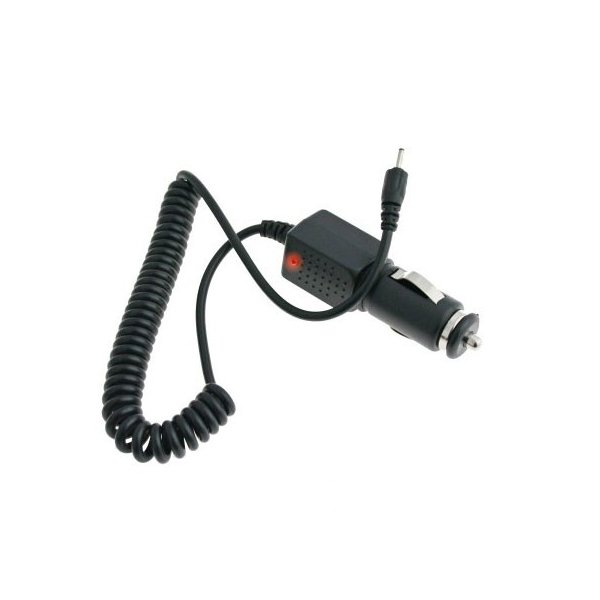 CARICATORE AUTO MINI per PANASONIC G500, G450, SHARP GX20, GX22 - CAVO A SPIRALE NERO SEGUE COMPATIBILITA'.. (CA00.G450.MINI)