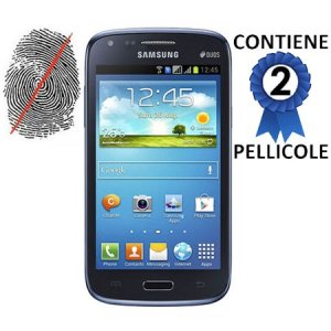 PELLICOLA PROTEGGI DISPLAY ANTI IMPRONTA per SAMSUNG I8260 GALAXY CORE, I8262 GALAXY CORE DUOS CONFEZIONE 2 PEZZI