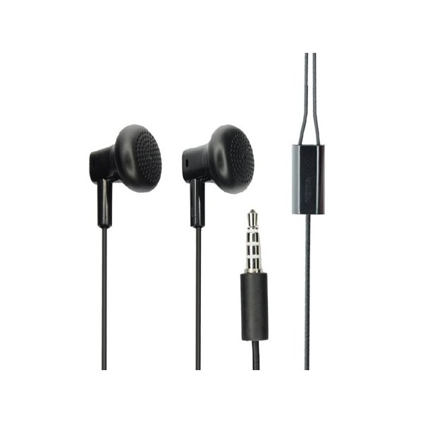 AURICOLARE STEREO con CONNETTORE JACK 3,5mm - COLORE NERO ORIGINALE NOKIA WH-108 BULK