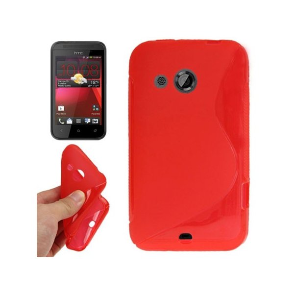 CUSTODIA GEL TPU SILICONE DOUBLE per HTC DESIRE 200 COLORE ROSSO