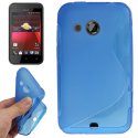 CUSTODIA GEL TPU SILICONE DOUBLE per HTC DESIRE 200 COLORE BLU