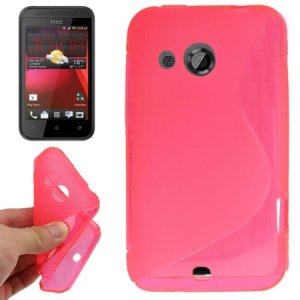 CUSTODIA GEL TPU SILICONE DOUBLE per HTC DESIRE 200 COLORE ROSA