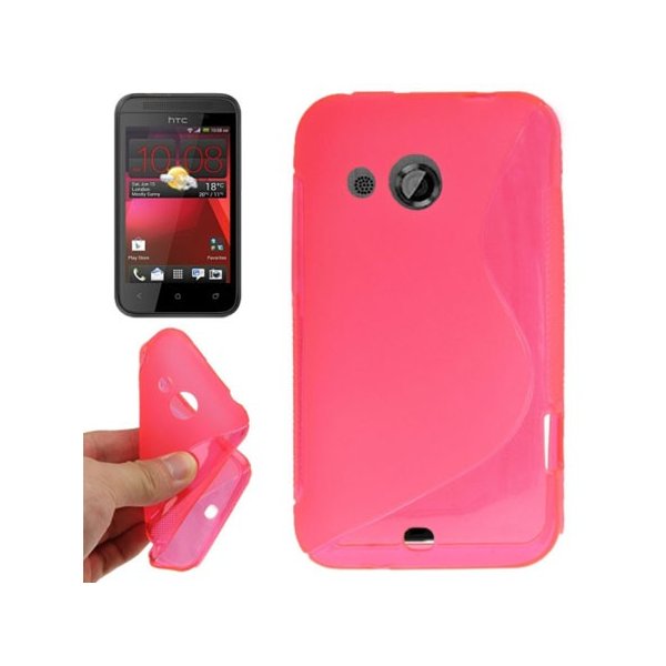 CUSTODIA GEL TPU SILICONE DOUBLE per HTC DESIRE 200 COLORE ROSA