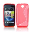 CUSTODIA GEL TPU SILICONE DOUBLE per HTC DESIRE 300 COLORE ROSSO