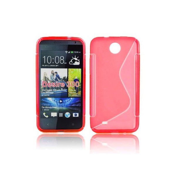 CUSTODIA GEL TPU SILICONE DOUBLE per HTC DESIRE 300 COLORE ROSSO