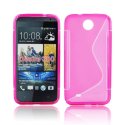 CUSTODIA GEL TPU SILICONE DOUBLE per HTC DESIRE 300 COLORE ROSA