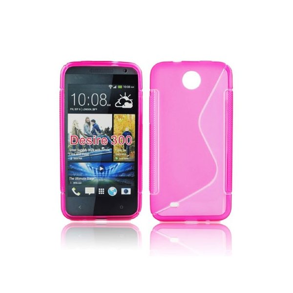 CUSTODIA GEL TPU SILICONE DOUBLE per HTC DESIRE 300 COLORE ROSA