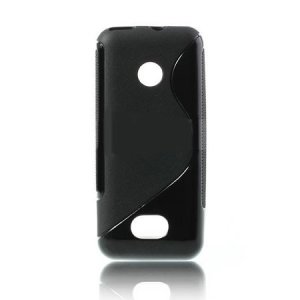 CUSTODIA GEL TPU SILICONE DOUBLE per NOKIA ASHA 208 COLORE NERO