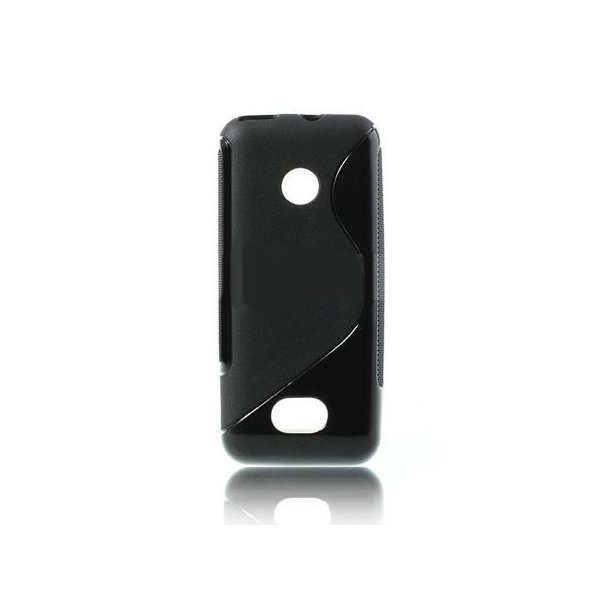 CUSTODIA GEL TPU SILICONE DOUBLE per NOKIA ASHA 208 COLORE NERO