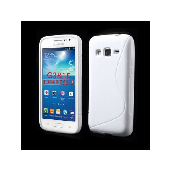 CUSTODIA GEL TPU SILICONE DOUBLE per SAMSUNG G3815 GALAXY EXPRESS 2 COLORE BIANCO