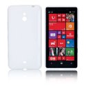 CUSTODIA GEL TPU SILICONE DOUBLE per NOKIA LUMIA 1320 COLORE BIANCO